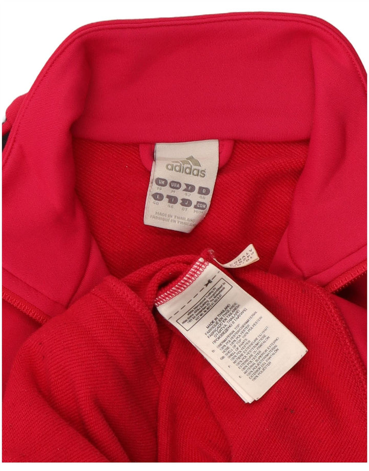 Jachetă de top pentru trening Adidas pentru femei UK 14 Poliester roz mediu