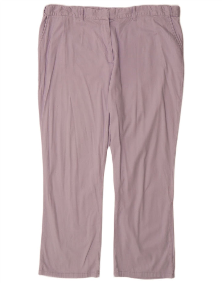 COTTON TRADERS Pantaloni chino drepti pentru femei UK 22 3XL W40 L30 Violet