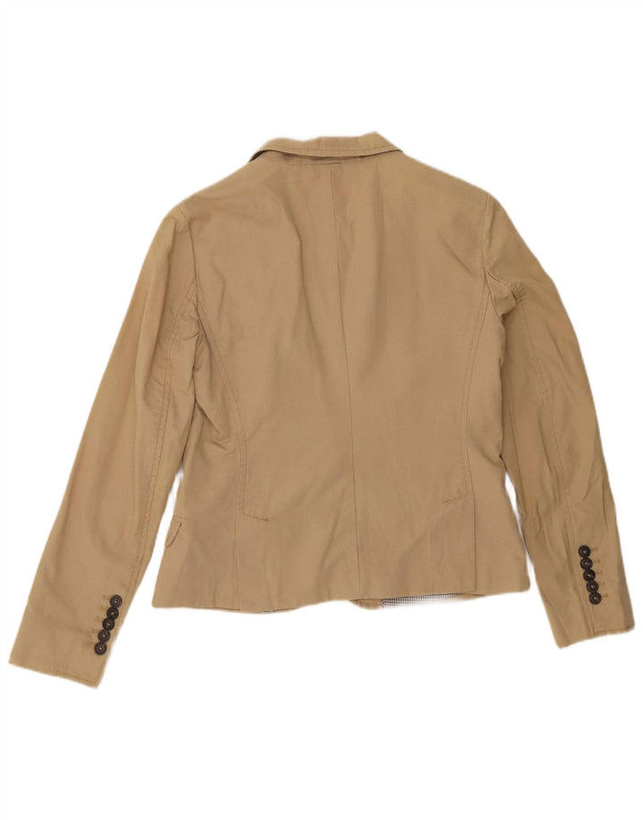 MASSIMO DUTTI Jachetă Blazer Femei 1 Buton EU 40 Bumbac Mediu Bej