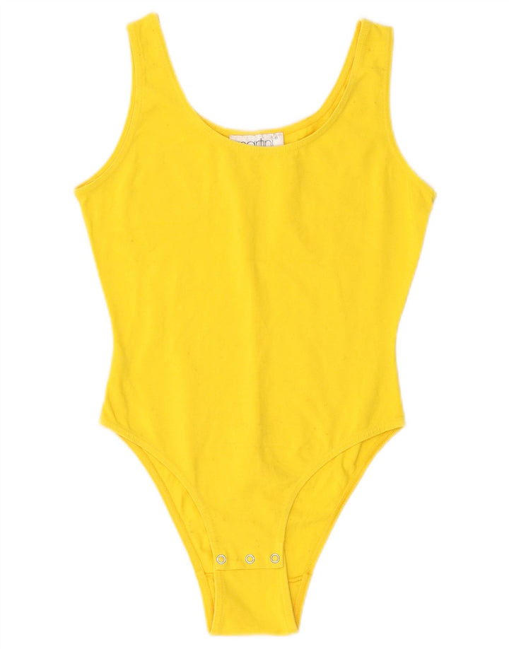 Body vintage pentru femei UK 6 XS Galben