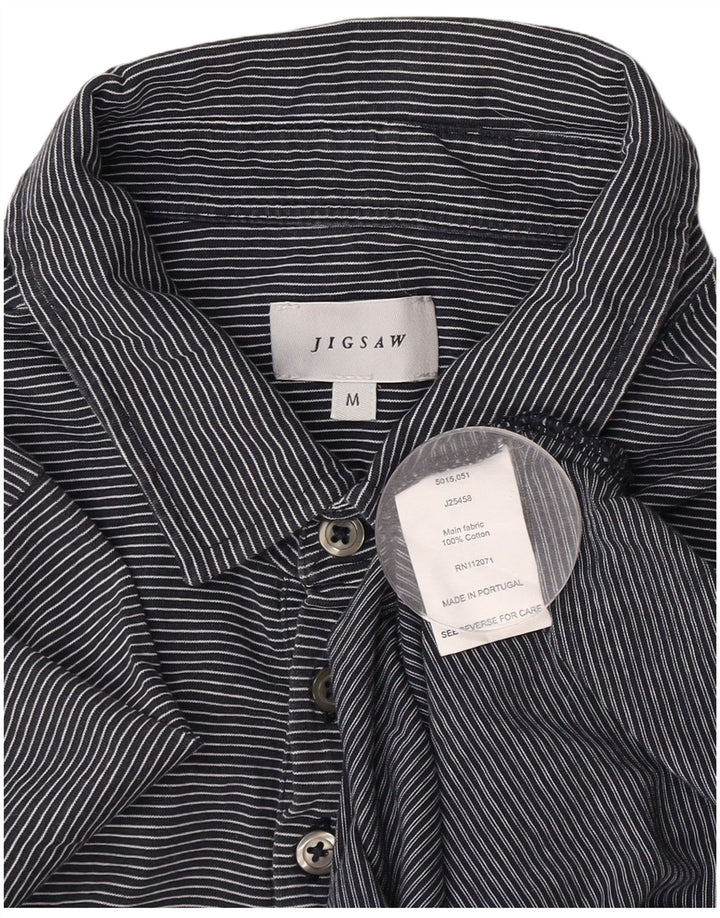 Tricou polo pentru bărbați Jigsaw, bumbac cu dungi, albastru marine, mediu