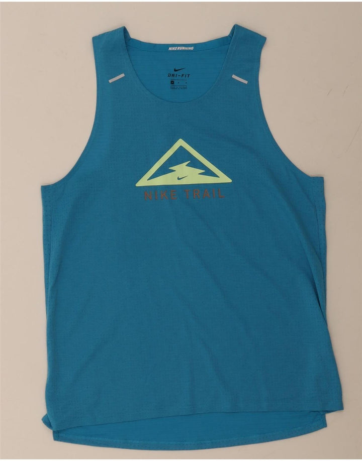 Top cu vestă grafică Dri Fit NIKE pentru bărbați, albastru mediu