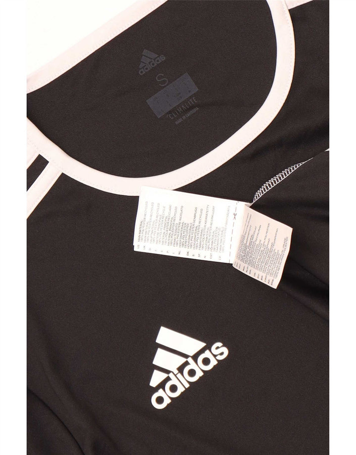 Tricou Adidas Climalite pentru bărbați Top mic, negru, poliester color bloc
