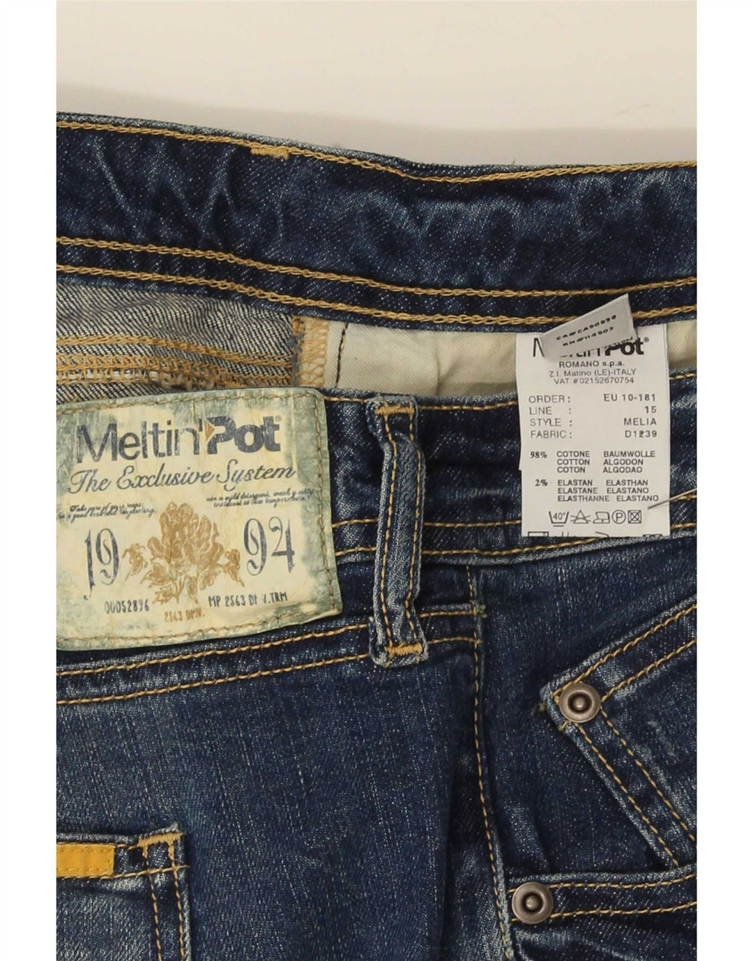 Blugi drepti pentru femei Meltin' Pot L34 L34 Bumbac albastru