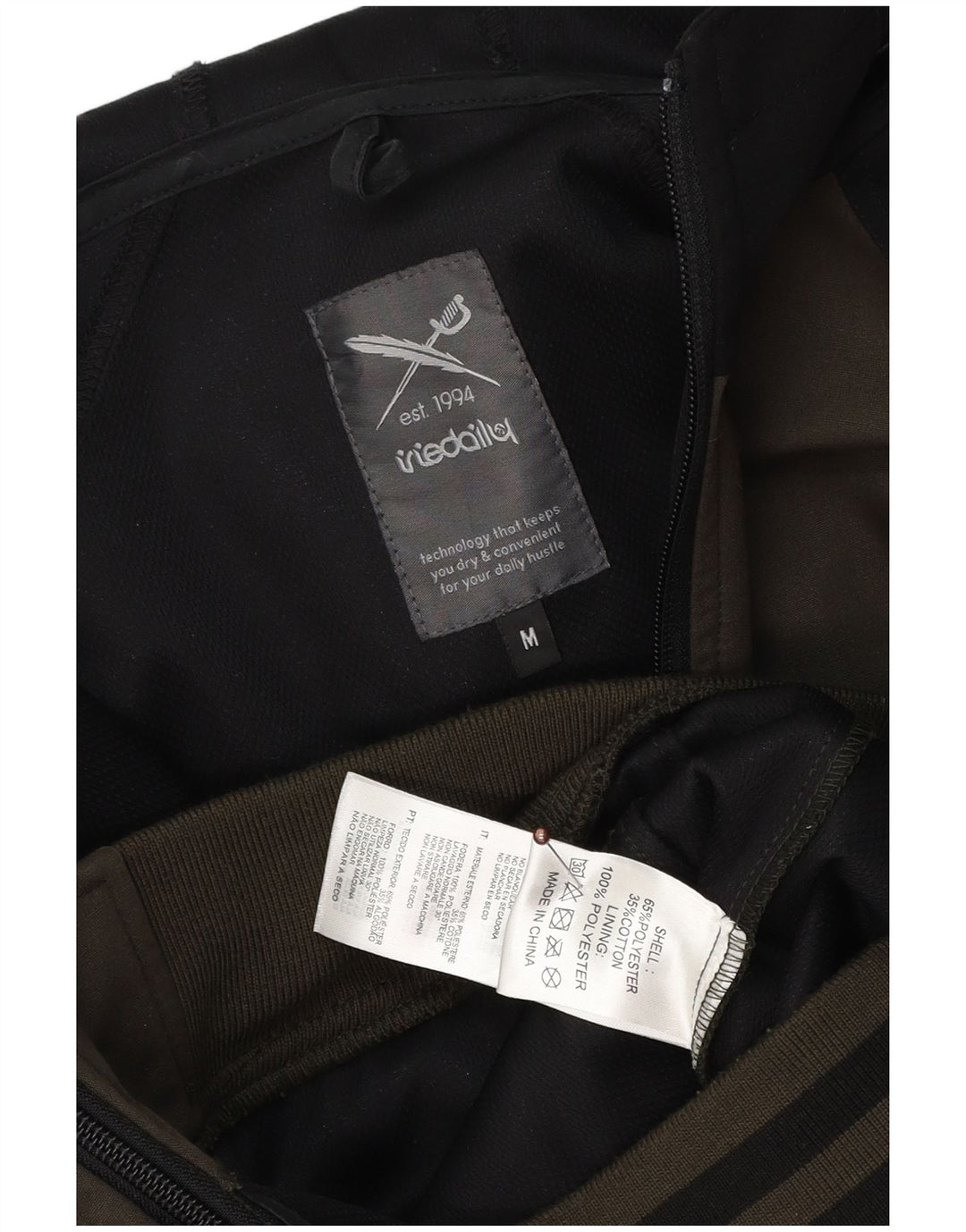 Jachetă bomber pentru bărbați Iriedaily UK 38 Medium Kaki Poliester color bloc