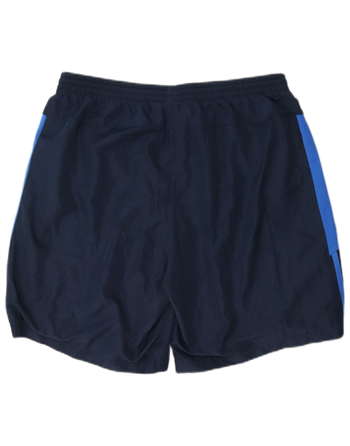 Pantaloni scurți sport pentru bărbați Adidas, mari, bleumarin, poliester color bloc