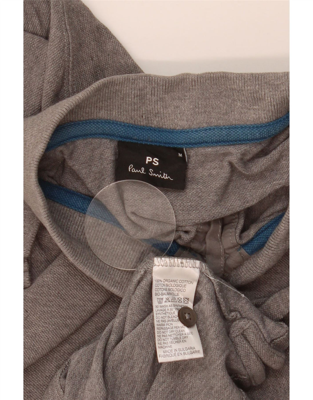 Cămașă polo pentru bărbați PAUL SMITH bumbac gri mediu