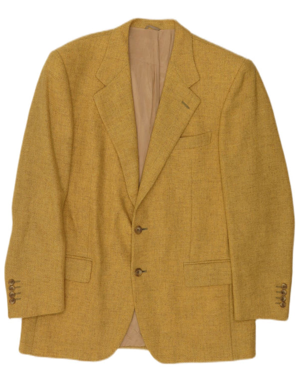 Blazer Vintage pentru bărbați cu 2 nasturi IT 52 XL Lână galbenă