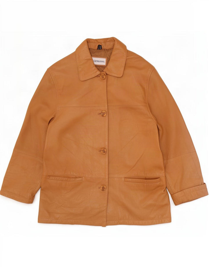 Geacă de piele pentru femei UK 14 Large Beige