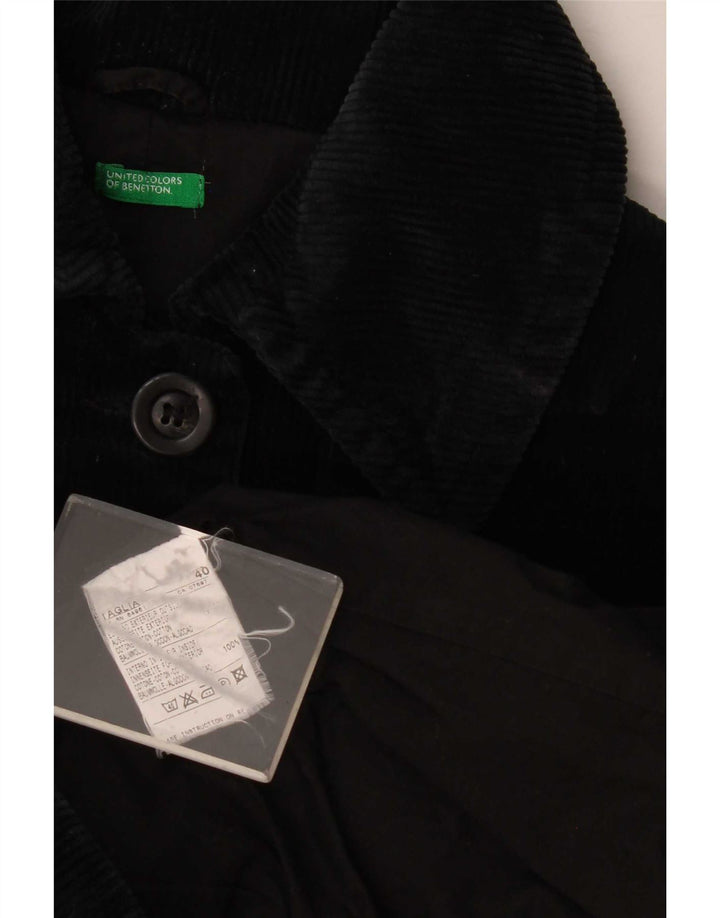 Palton pentru femei Benetton din velur IT 40 Bumbac negru mic