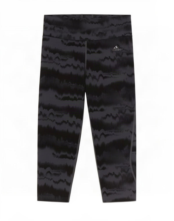 Leggings Capri Adidas pentru femei Marea Britanie 8/10 Poliester Tie Dye Gri mic
