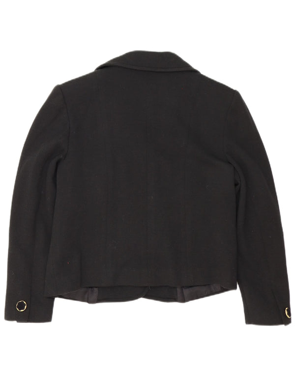 Jachetă Blazer pentru femei Pierre Cardin cu 4 nasturi IT 46 Lână mare neagră
