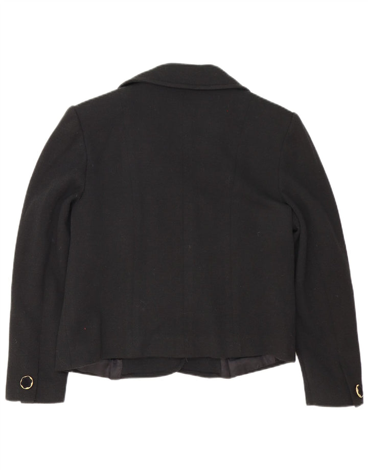 Jachetă Blazer pentru femei Pierre Cardin cu 4 nasturi IT 46 Lână mare neagră