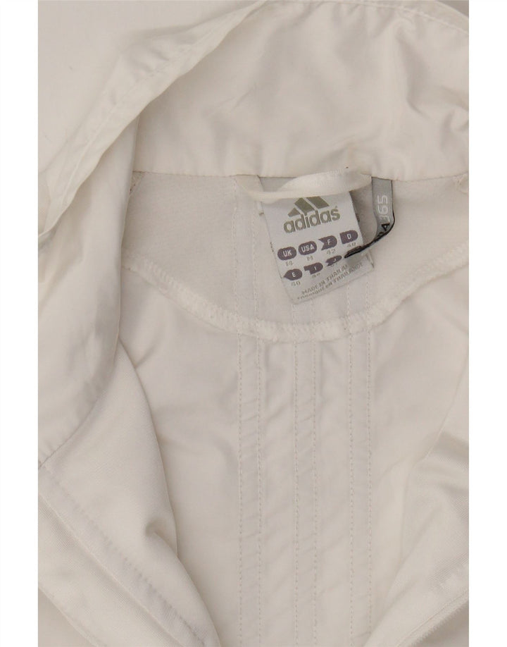ADIDAS Womens Clima 365 Tracksuit Top Jacket UK 14 Medium White Vintage Adidas and Second-Hand Adidas from Messina Hembry 