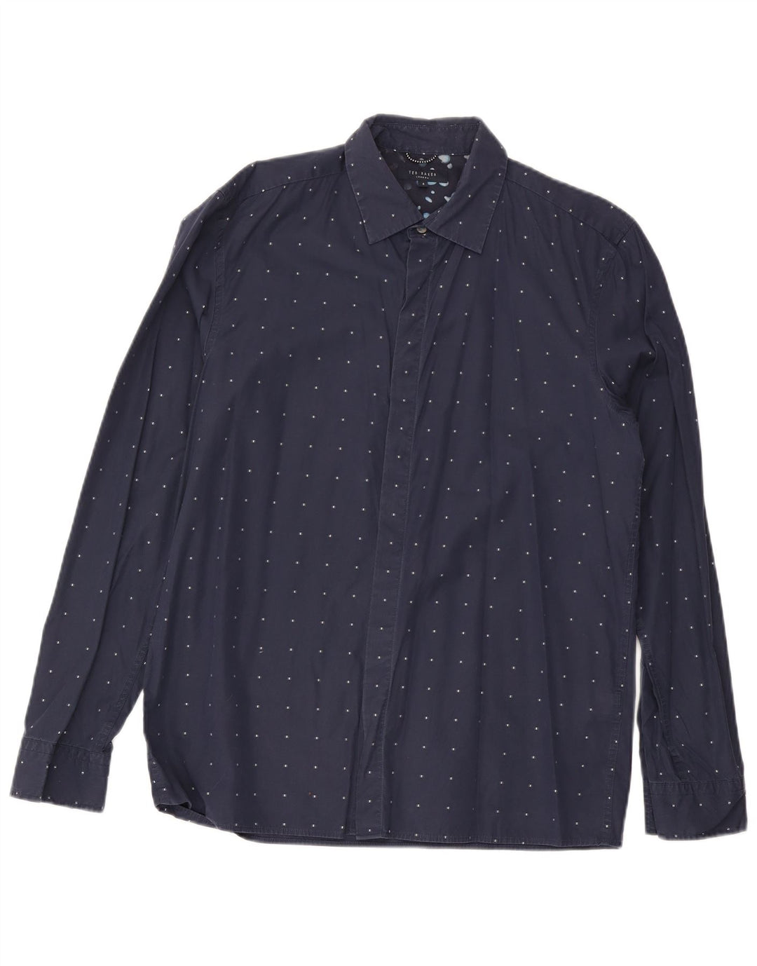 Cămașă pentru bărbați Ted Baker, mărime 4, mare, albastru, bumbac cu pete