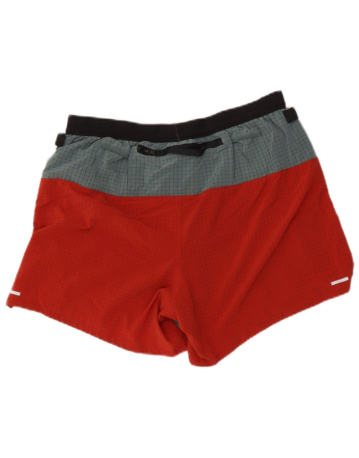 Pantaloni scurți sport Nike pentru bărbați, roșu mediu, poliester color bloc