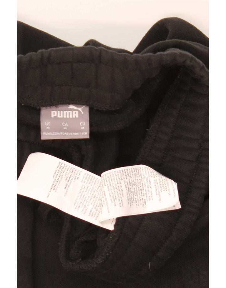 Pantaloni de trening Puma pentru bărbați Joggeri, bumbac mediu negru