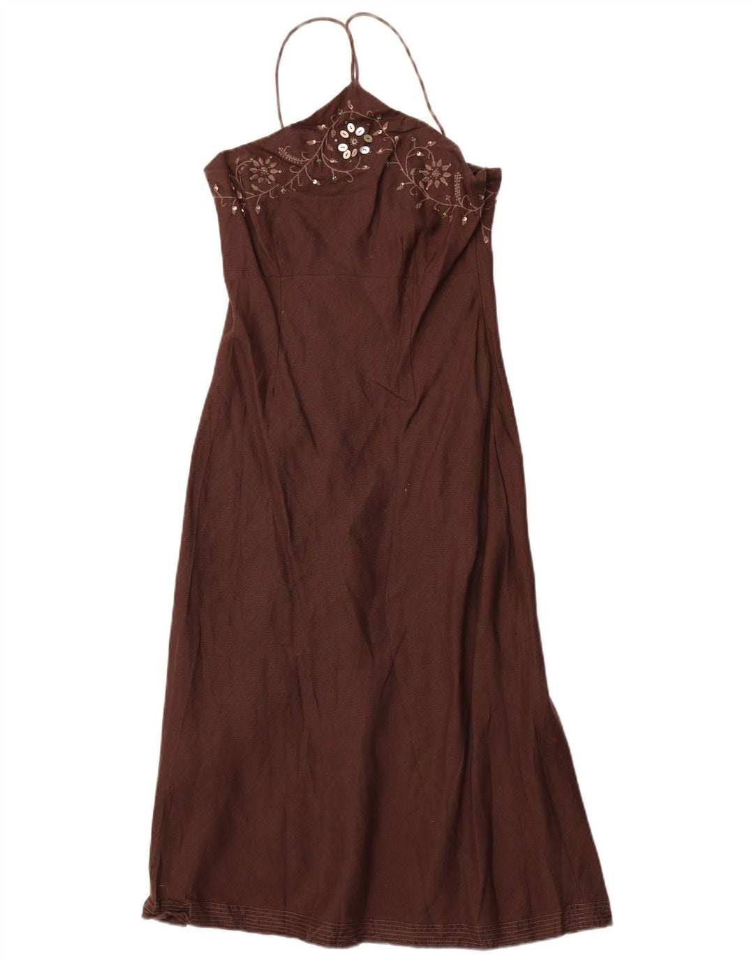 MONSOON Rochie Halter pentru femei UK 10 Small Brown In