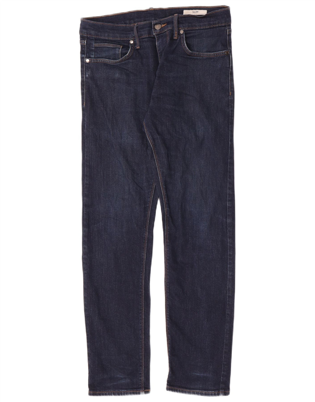 Blugi slim pentru bărbați Marks & Spencer W32 L31 bumbac bleumarin