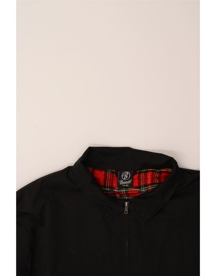 BRANDIT Mens Graphic Bomber Jacket UK 46 3XL Black Polyester Vintage Brandit and Second-Hand Brandit from Messina Hembry 