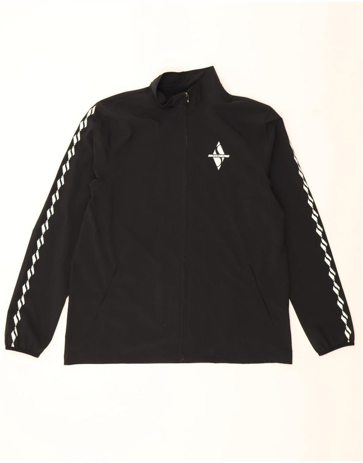 Jachetă de trening grafică Skechers pentru bărbați, poliester negru mare