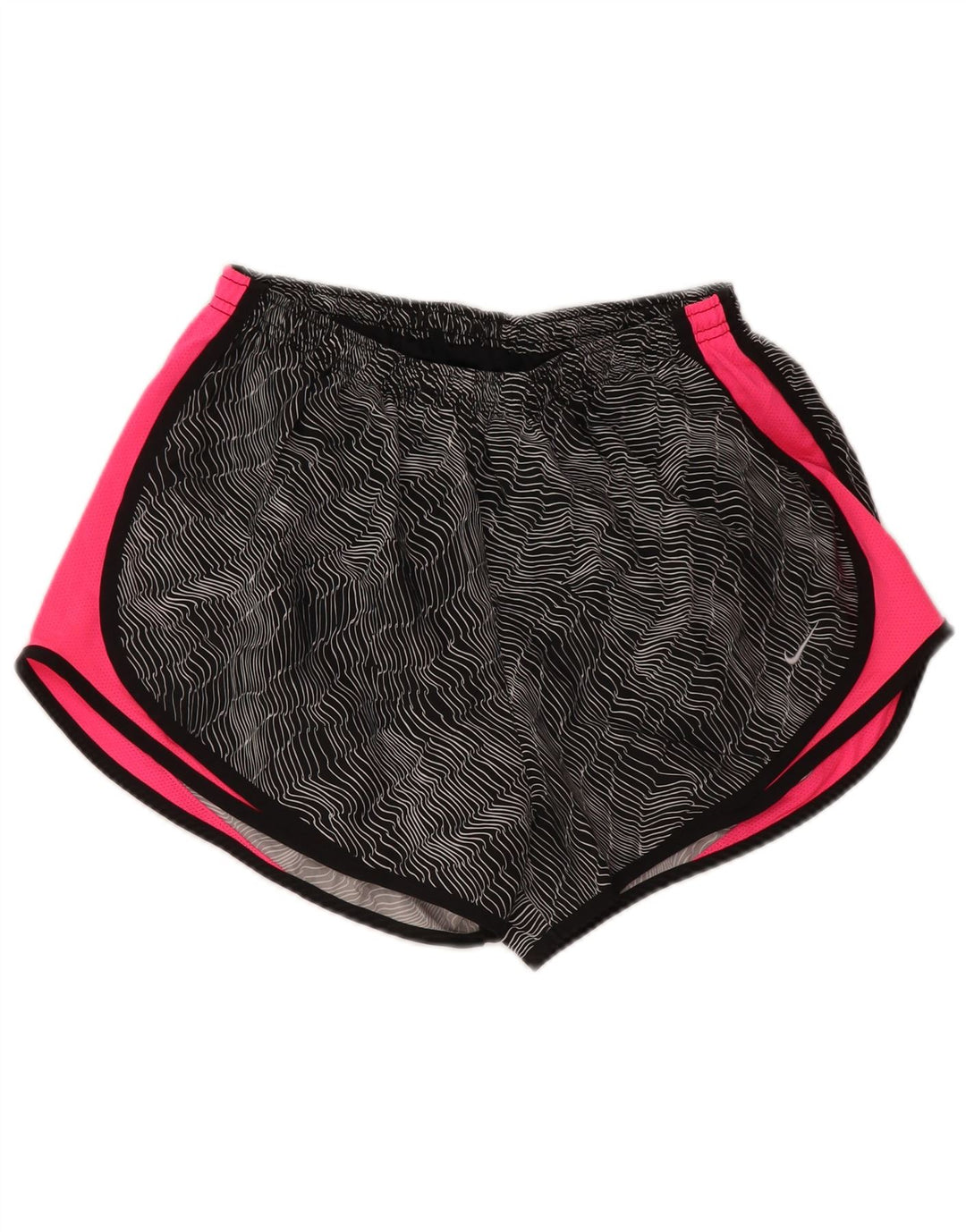 Pantaloni scurți sport NIKE Dri Fit pentru femei UK 16, mari, negru, poliester color bloc