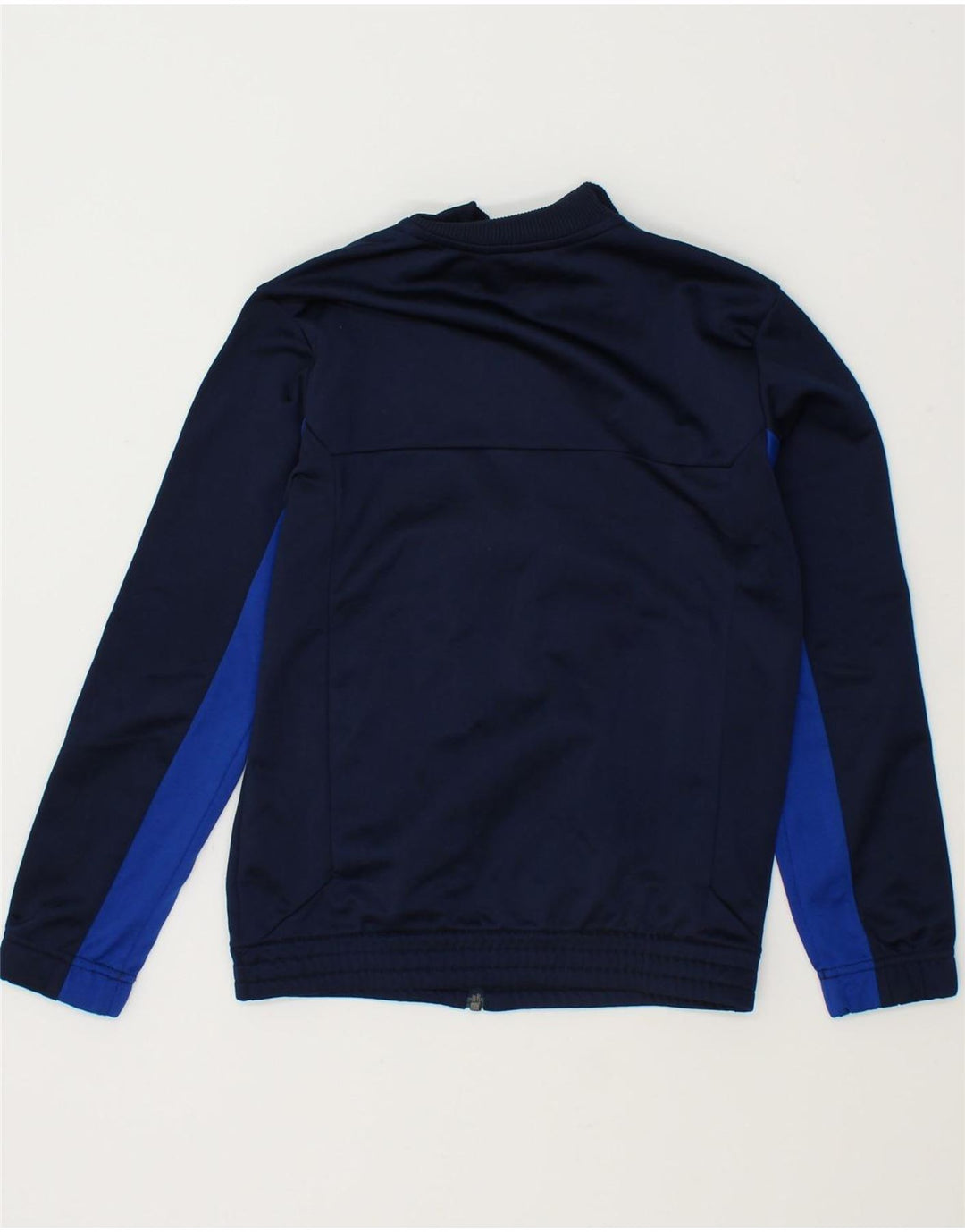 ADIDAS Boys Tracksuit Top Jacket 9-10 Years Navy Blue Colourblock Vintage Adidas and Second-Hand Adidas from Messina Hembry 