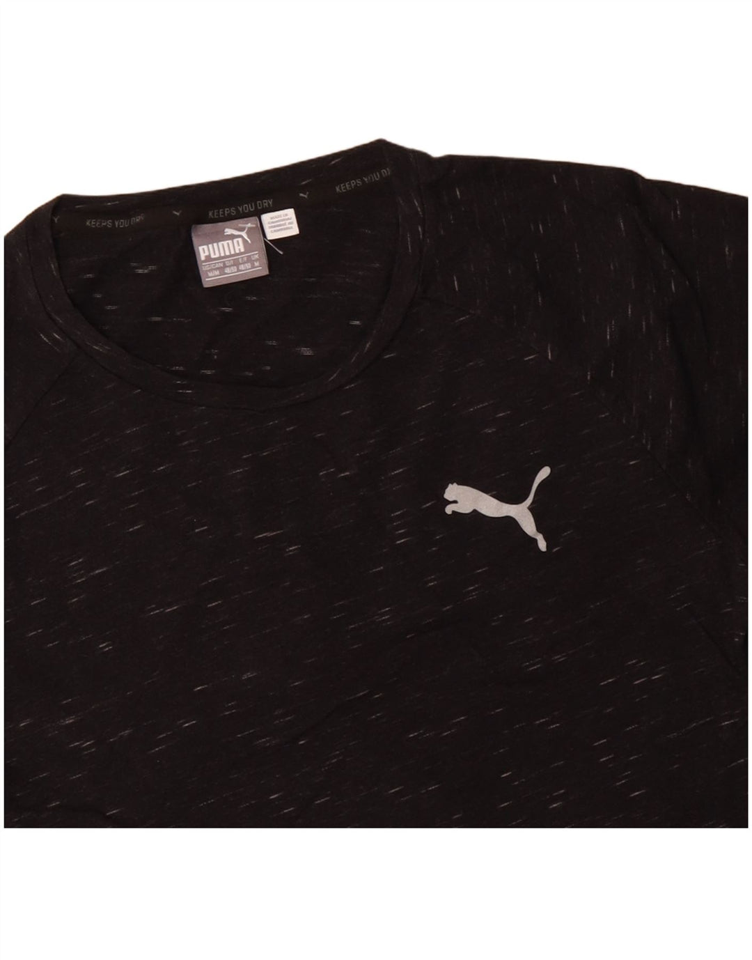 Tricou pentru bărbați PUMA Top mediu negru bumbac cu pete