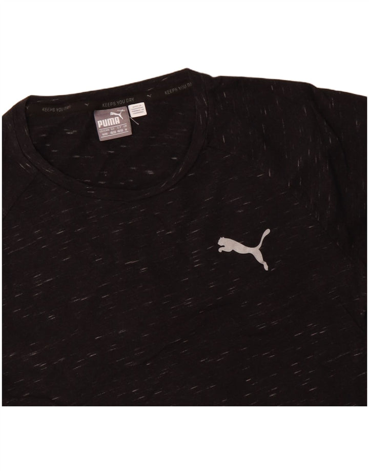 Tricou pentru bărbați PUMA Top mediu negru bumbac cu pete