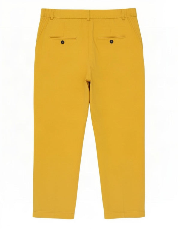 Pantaloni Capri cu fixare cu talie înaltă Zara pentru femei L32 L22 Galben Lyocell
