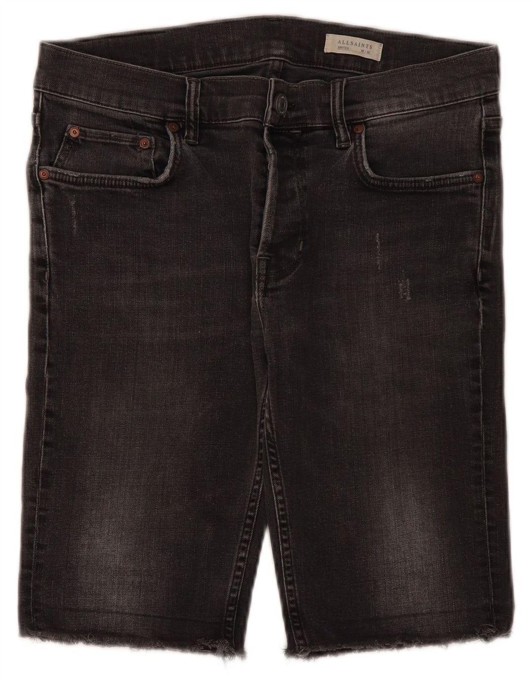 Pantaloni scurți din denim pentru bărbați All Saints W30 Gri mediu