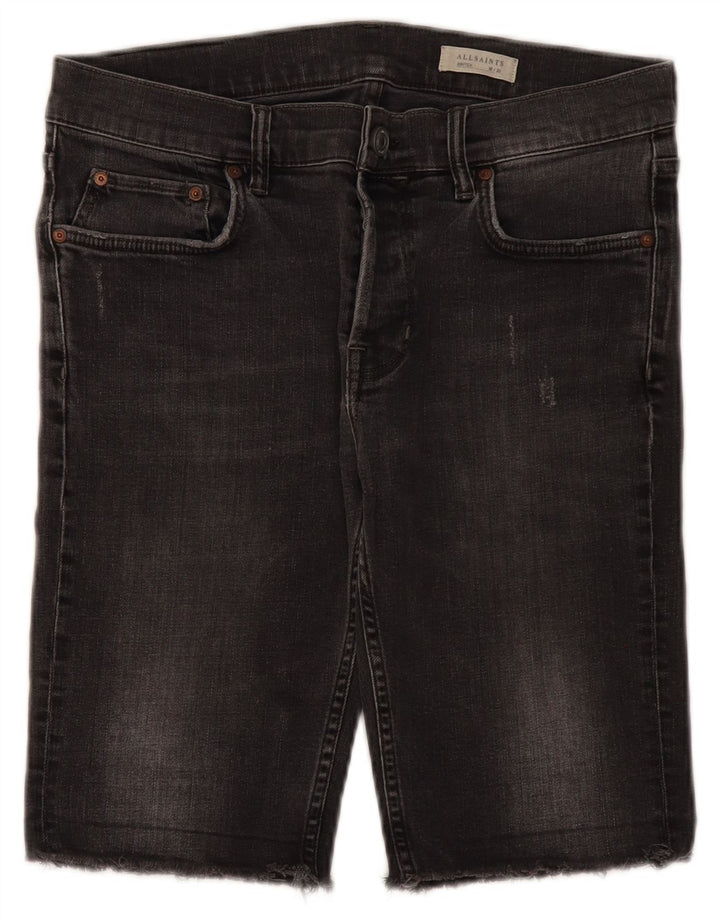 Pantaloni scurți din denim pentru bărbați All Saints W30 Gri mediu