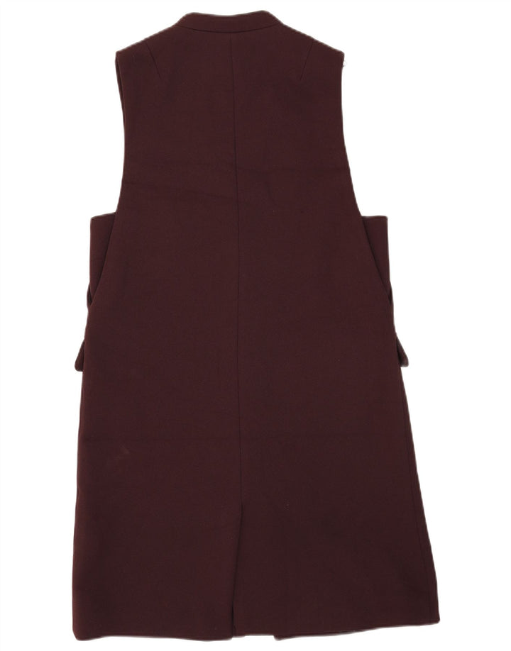 Gilet deschis pentru femei ZARA UK 10 Small Maroon Poliester