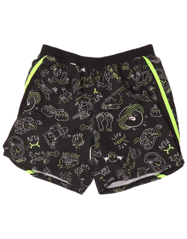 Pantaloni scurți sport Under Armour pentru bărbați Heat Gear, cu model abstract, XL, negru