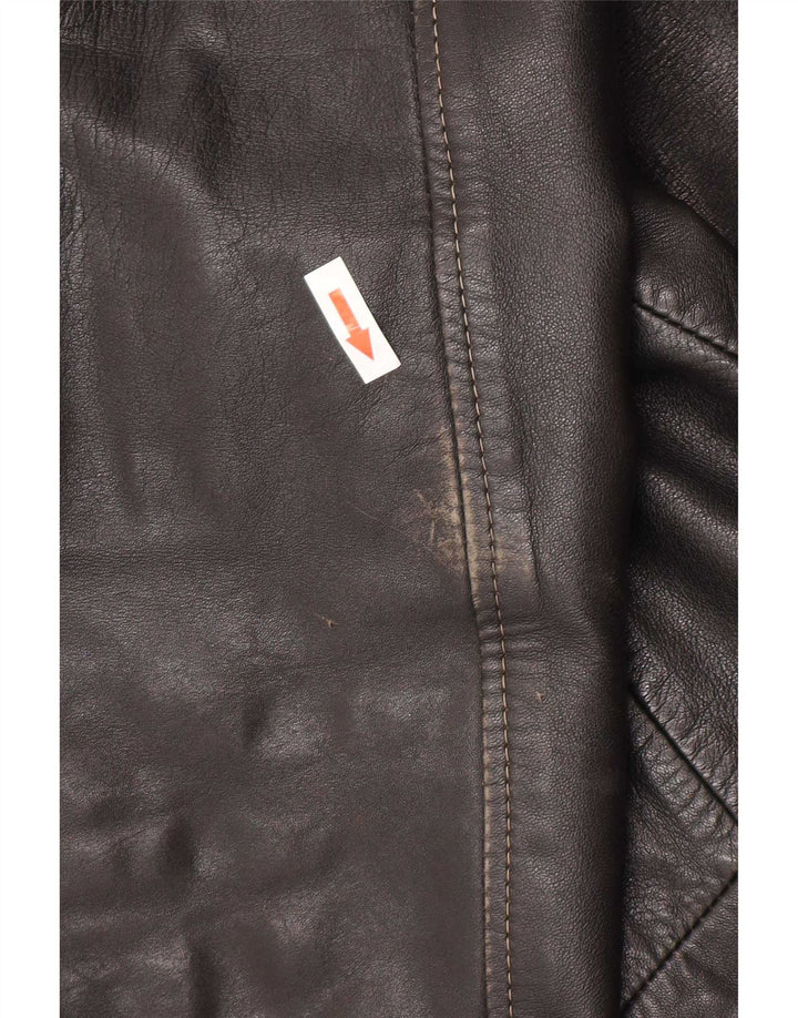 Jachetă de piele vintage pentru bărbați UK 40 Large Black