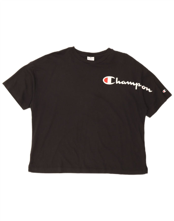 Tricou grafic supradimensionat pentru femei Champion UK 16 Large Black
