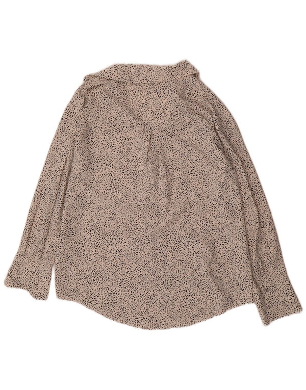 Bluză cămașă supradimensionată pentru femei Zara UK 10 Poliester cu pete albe mici