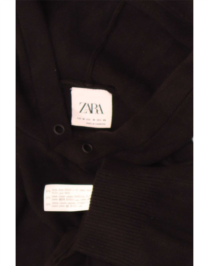 Pulover pentru bărbați Zara cu glugă, viscoză, neagră medie
