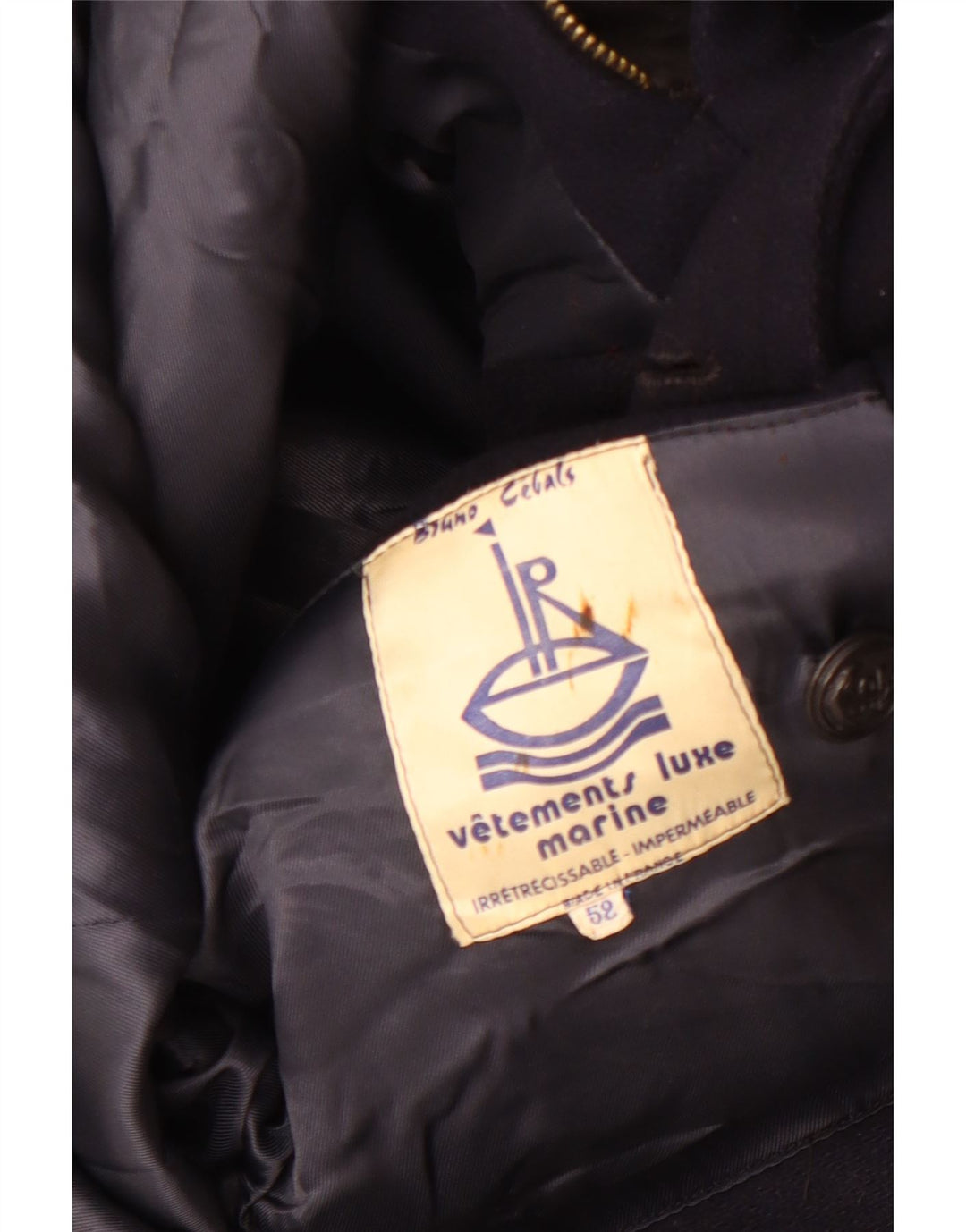 Palton vintage pentru bărbați IT 52 XL bleumarin