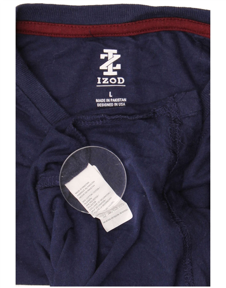 Tricou pentru bărbați IZOD Top mare, albastru bleumarin, bumbac color bloc