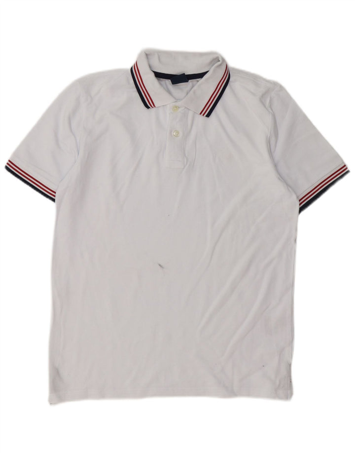 Tricou polo cu grafică North Sails pentru bărbați, bumbac alb mic