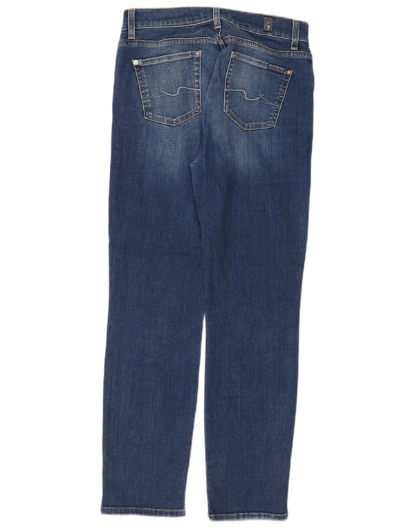 7 FOR ALL MANKIND Blugi subțiri pentru femei W26 L28 Bumbac albastru