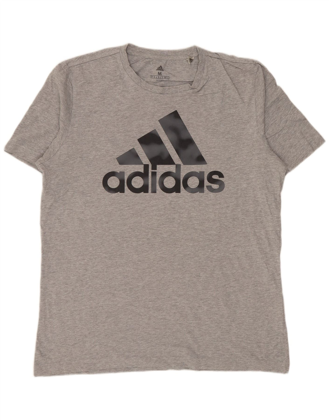 Tricou grafic pentru bărbați ADIDAS Top Mediu Gri bumbac cu pete