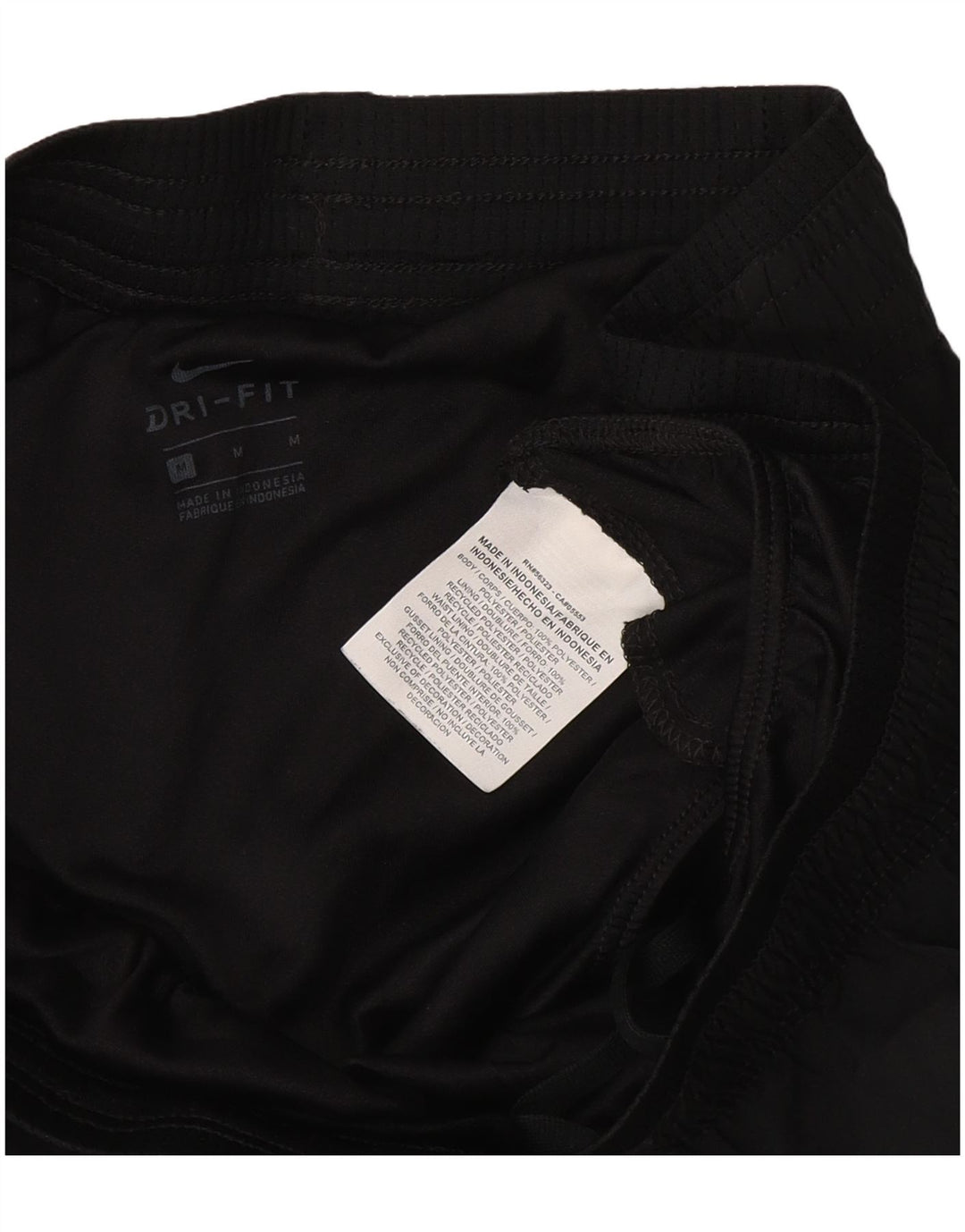 Pantaloni scurti sport NIKE Dri Fit pentru femei UK 12 Poliester mediu negru