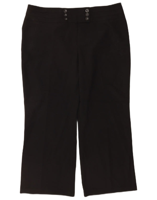 Pantaloni casual pentru femei Marks & Spencer, cu croiala largi, UK 18 XL W38 L28 Negri