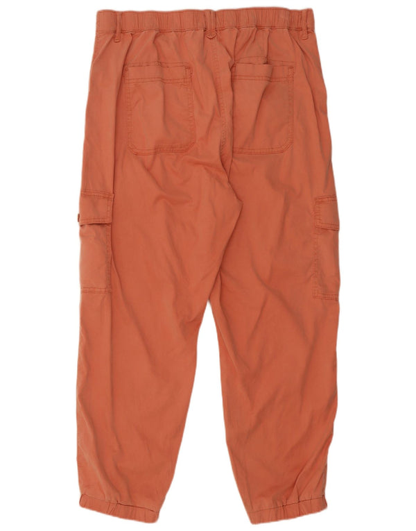 Marks & Spencer Pantaloni cargo crop pentru femei UK 14 Large W32 L26 Orange