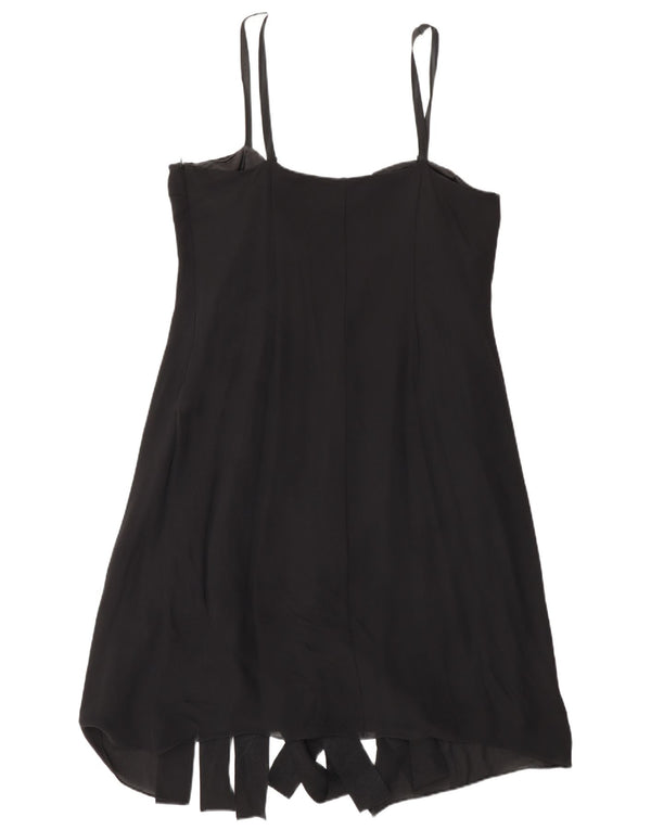 Fenn Wright Manson Rochie A-Line pentru femei UK 16 Mare Neagră Mătase