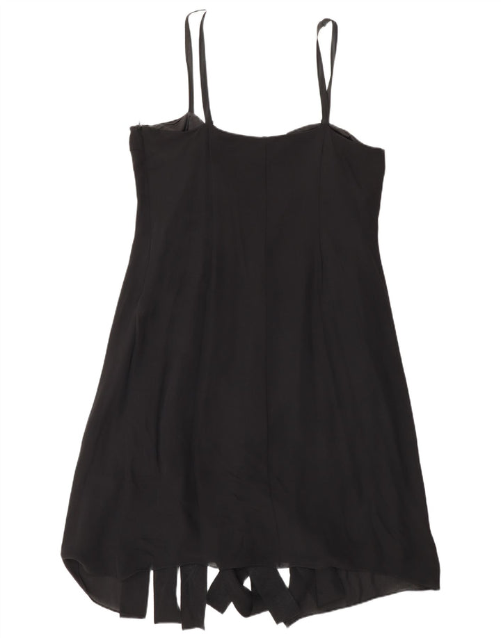 Fenn Wright Manson Rochie A-Line pentru femei UK 16 Mare Neagră Mătase