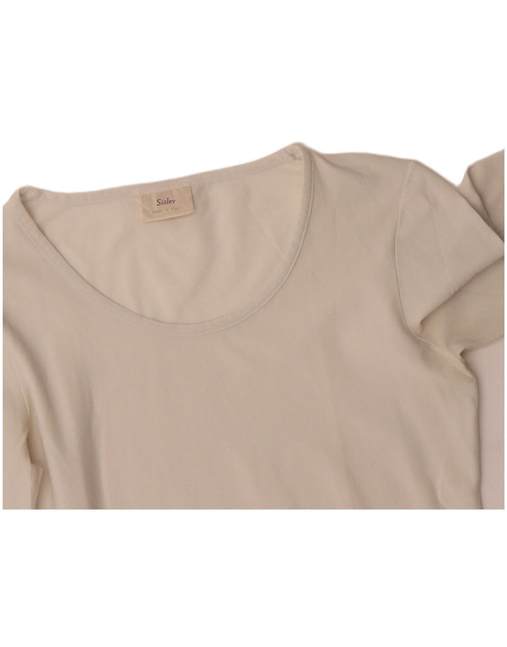 SISLEY Top pentru femei cu mânecă lungă UK 10 Small White