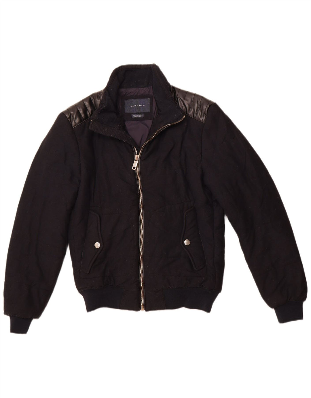 Bomber pentru bărbați ZARA UK 36 Poliester bleumarin mic